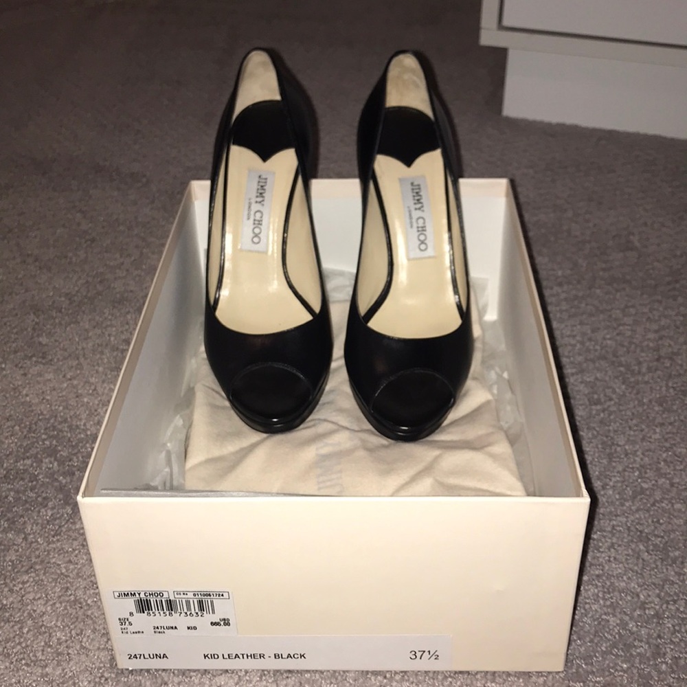 Black Leather Jimmy Choo Pumps